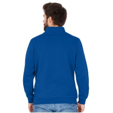 JAKO Long Sleeve Zip Top Organic - Soft Inner Side, Zip Fastener - Royal Blue Men