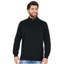 JAKO Long-sleeved Zip Top Organic - Soft Inner Side, Zip Fastener - Black Men