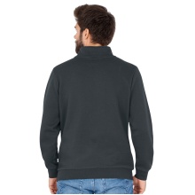 JAKO Long Sleeve Zip Top Organic - Soft Inner Side, Zip Fastener - Anthracite Grey Men