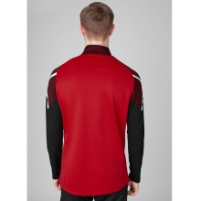 JAKO Long Sleeve Zip Top Performance (Polyester-Stretch-Fleece) red/black Men