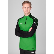 JAKO Long Sleeve Zip Top Performance (Polyester-Stretch-Fleece) Green/Black Men