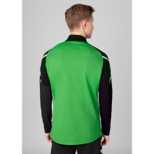 JAKO Long Sleeve Zip Top Performance (Polyester-Stretch-Fleece) Green/Black Men