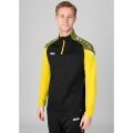 JAKO Long Sleeve Zip Top Performance (Polyester-Stretch-Fleece) black/yellow Men