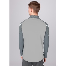 JAKO Long Sleeve Zip Top Performance (Polyester-Stretch-Fleece) Light Grey Men