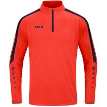 JAKO Long Sleeve Zip Top Power (recycled Polyester, highly elastic) orange/navy Men