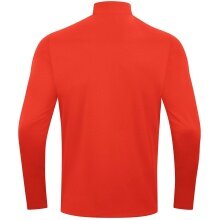 JAKO Long Sleeve Zip Top Power (recycled polyester, highly elastic) orange/navy blue Children