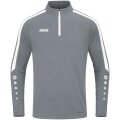 JAKO Long Sleeve Zip Top Power (recycled polyester, highly elastic) dark grey Men