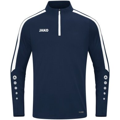 JAKO Long Sleeve Zip Top Power (recycled Polyester, highly elastic) navy blue Kids