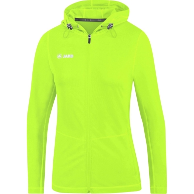 JAKO Running Jacket (Full-Zip Hooded Jacket) Run 2.0 Neon Green Women