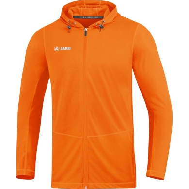 JAKO Running Jacket (Full-Zip Hooded Jacket) Run 2.0 neon orange Kids