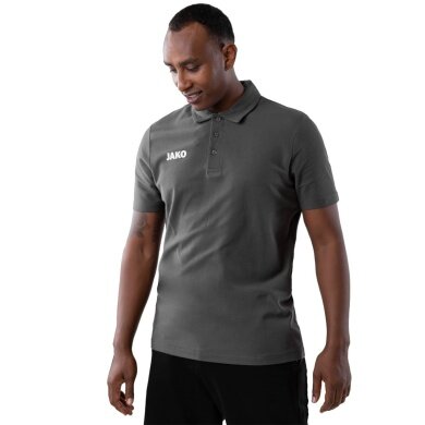 JAKO Polo Base (100% Cotton) anthracite grey Men