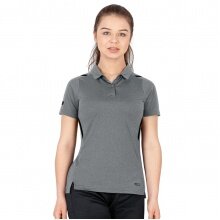 JAKO Sport Polo Challenge (Polyester Stretch Jersey) stone grey/melange Women