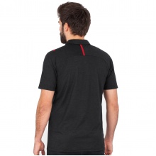 JAKO Sport Polo Challenge (Polyester Stretch Jersey) black mottled/red Men