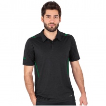 JAKO Sport-Polo Challenge (Polyester-Stretch-Jersey) black mottled/green Men