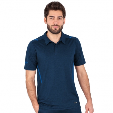 JAKO Sport Polo Challenge (Polyester Stretch Jersey) navy mottled/blue Men