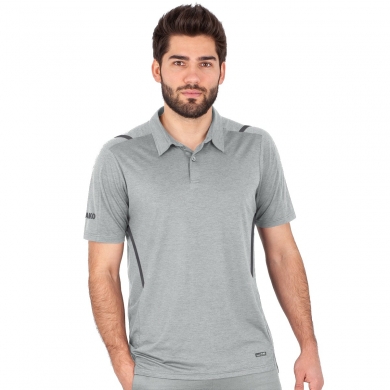 JAKO Sport Polo Challenge (Polyester Stretch Jersey) light grey/marled Men