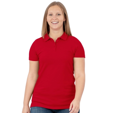 JAKO Sport Polo Organic Stretch (Organic Cotton) Red Women