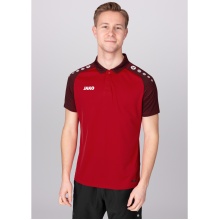 JAKO Sport Polo Performance (Polyester Micro Mesh, breathable, quick-drying) red/black Men