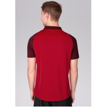 JAKO Sport Polo Performance (Polyester Micro Mesh, breathable, quick-drying) red/black Men