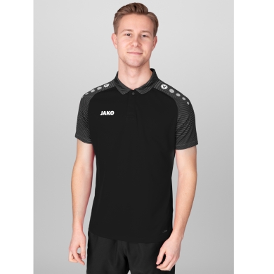 JAKO Sport Polo Performance (Polyester Micro Mesh, breathable, quick-drying) black/anthracite grey Men