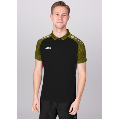 JAKO Sport Polo Performance (Polyester Micro Mesh, breathable, quick-drying) black/yellow Men