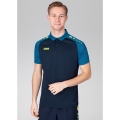 JAKO Sport Polo Performance (Polyester Micro Mesh, breathable, quick-drying) navy blue/light blue Men