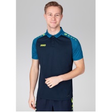 JAKO Sport Polo Performance (Polyester Micro Mesh, breathable, quick-drying) navy blue/light blue Men