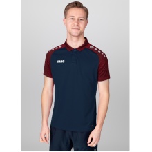 JAKO Sport Polo Performance (Polyester Micro Mesh, breathable, quick-drying) navy blue/red Men