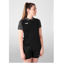 JAKO Sport Polo Performance (Polyester Micro Mesh, breathable, quick-drying) black/anthracite grey Women