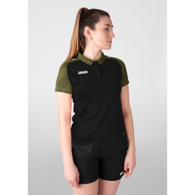 JAKO Sport Polo Performance (Polyester Micro Mesh, breathable, quick-drying) black/yellow Women