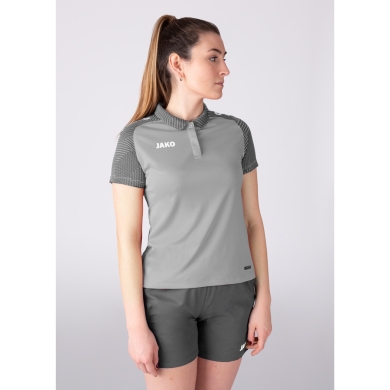 JAKO Sport Polo Performance (Polyester Micro Mesh, breathable, quick-drying) light grey Women