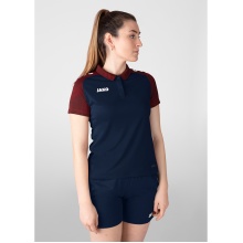 JAKO Sport Polo Performance (Polyester Micro Mesh, breathable, quick-drying) navy/red Women