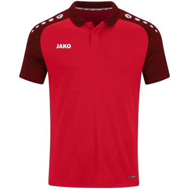 JAKO Sport Polo Performance (breathable, quick-drying) red/black Kids