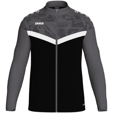 JAKO Polyester Jacket Iconic (100% recycled Polyester) black/anthracite grey children