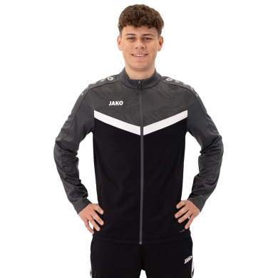 JAKO Polyester Jacket Iconic (100% recycled Polyester) black/anthracite grey Men's