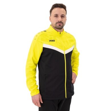 JAKO Iconic Polyester Jacket (100% recycled Polyester) black/yellow Men's