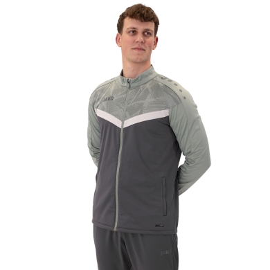 JAKO Polyester Jacket Iconic (100% recycled Polyester) anthracite grey/mint green Men's