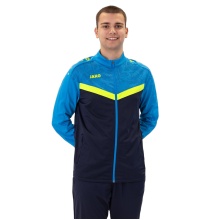 JAKO Polyester Jacket Iconic (100% recycled Polyester) navy blue/light blue/yellow Men's