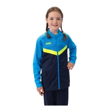 JAKO Polyester Jacket Iconic (100% recycled Polyester) navy blue/light blue/yellow Kids