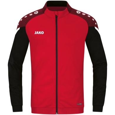 JAKO Polyester Jacket Performance (Matte Polyester Tricot) Red/Black Kids