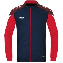 JAKO Polyester Jacket Performance (Matte Polyester Tricot) Navy/Red Kids