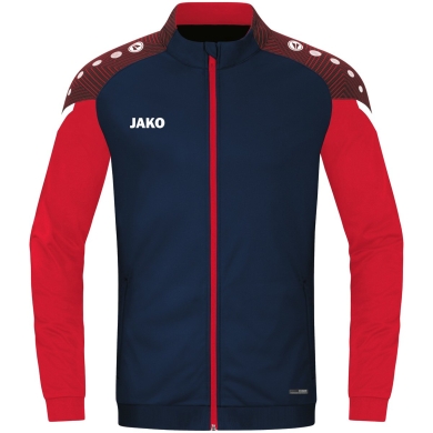 JAKO Polyester Jacket Performance (Matte Polyester Tricot) Navy/Red Kids