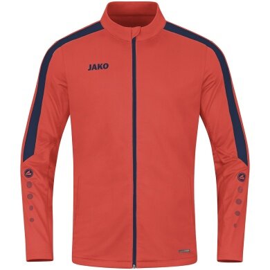 JAKO Polyester Jacket Power (100% recycled Polyester) orange/navy blue Kids