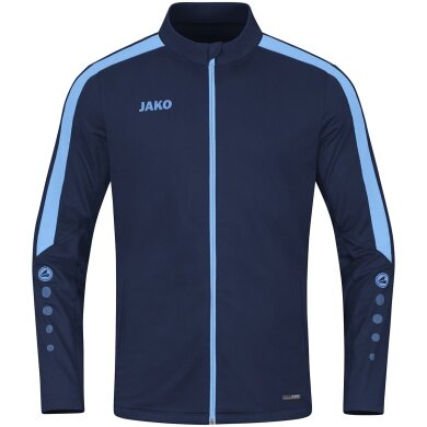 JAKO Polyester Jacket Power (100% rec. Polyester) navy blue/sky blue Men