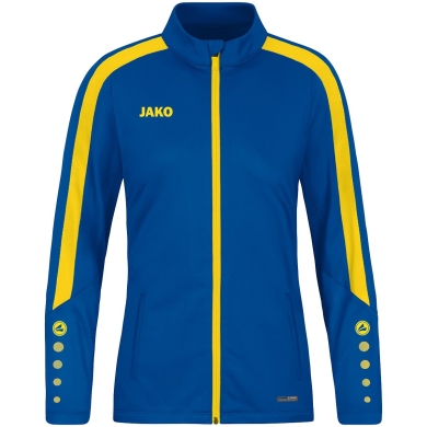 JAKO Polyester Jacket Power (100% rec. Polyester) royal blue/yellow Women