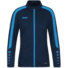 JAKO Polyester Jacket Power (100% recycled Polyester) navy blue/sky blue Women