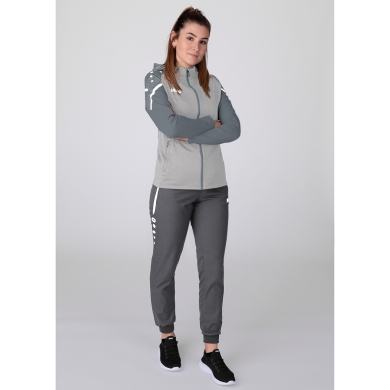 JAKO Presentation Suit Performance with Hood (Jacket and Trousers) Light Grey/Dark Grey Women