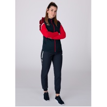 JAKO Presentation Suit Performance with Hood (Jacket and Trousers) Navy/Red Women