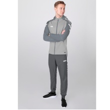 JAKO Presentation Suit Performance with Hood (Jacket and Trousers) Light Grey/Dark Grey Men