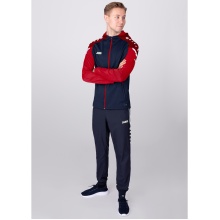 JAKO Presentation Suit Performance with Hood (Jacket and Trousers) Navy/Red Men